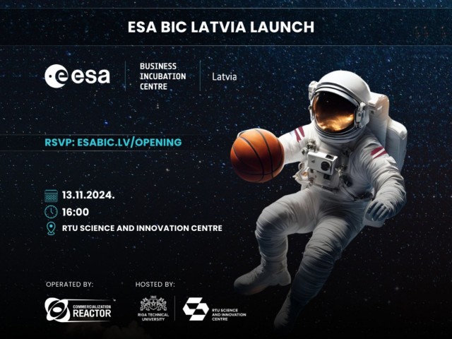EVENT: European Space Agency Business Incubation Centre to Open in Latvia on 13 November