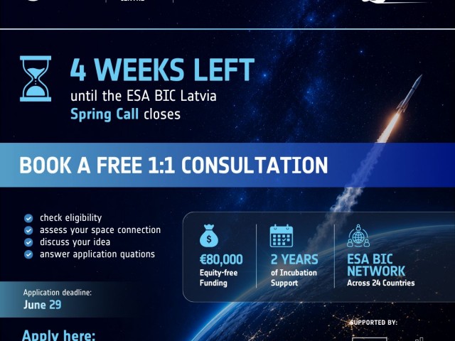 ESA BIC Latvia Spring Call closes on June 29